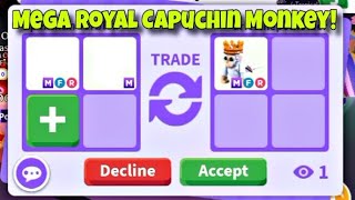 👑🐒OMG I OFFERED FOR THE THE MEGA ROYAL CAP MONKEY BUT THIS HAPPENED ADOPT ME TRADINGadoptmetrades [upl. by Trinidad]