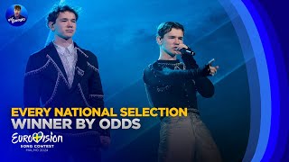 Eurovision 2024 Every National Final Winner by Odds [upl. by Weigle]