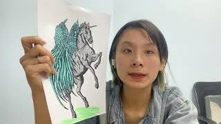 Instructions for coloring a winged horse [upl. by Ennis]