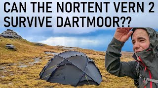 Testing the Nortent Vern 2 by wild camping in wind and rain on Dartmoor  Tent review [upl. by Sculley368]