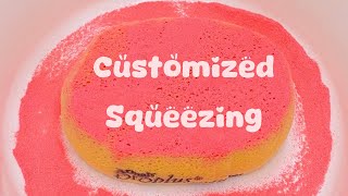 ASMR Sponge 581Customized Squeezing  Grout  Pinesol  Pink [upl. by Krik]