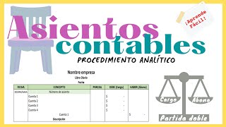 CÓMO HACER ASIENTOS CONTABLES Procedimiento Analítico ✅ APRENDE FÁCIL📝 [upl. by Charles]