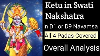 Ketu in Swati Nakshatra in D1 or d9 in Vedic Astrology All 4 Padas Covered [upl. by Aires]