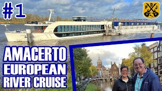 AmaCerto Pt1  Our First Ever River Cruise  Embarkation Day  Exploring Amsterdam Netherlands [upl. by Elohcim443]