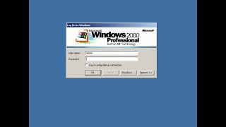 Windows 2000 logon screen [upl. by Enylecoj]