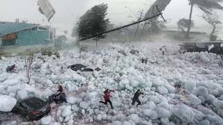 People run for cover Tragedy in Australia rare hailstorm hit Queensland [upl. by Moise]