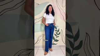 Nandita Store  Calça Feminina Jeans Reta Bordado Lateral [upl. by Aubarta16]