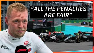 Desperate Defense or Dirty Driving Hamilton vs Magnussen in Miami Sprint [upl. by Thessa]