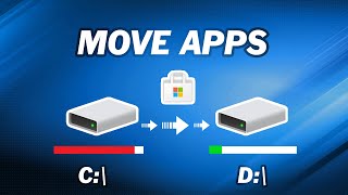 How to Safely Move Programs from C Drive to D Drive  Move Apps from C Drive to D Drive [upl. by Tharp]