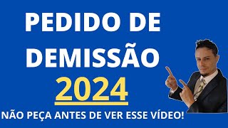 Pedir demissão direitos 2024  Pedir demissão lei nova [upl. by Cj]