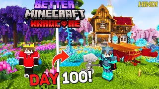 I Survived 100 Days in Better Minecraft Hardcore Mod Hindi [upl. by Monte]