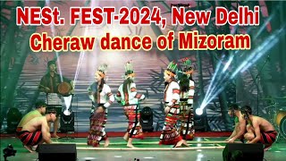 NESt FEST2024  CHERAW dance of Mizoram  21 Sep 2024 New Delhi  Nilesh Boro [upl. by Ahsiym715]