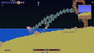 Terraria Destroyer vs 2 Aquatic Scourge 2 Desert Scourge Tmodloader 144 Smash Bros Boss Fight [upl. by Jandel]