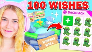 I Made 100 WISHES In Adopt Me Roblox [upl. by Aihsoem]