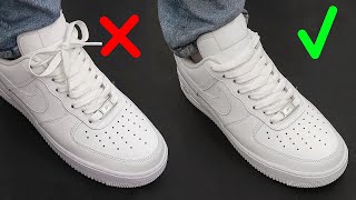 How To Hide Laces On shoes Nike Air Force 1  2 WAYS [upl. by Anoif608]