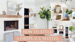 MANTEL DECORATING IDEAS  How to Style a Fireplace Mantel  FARMHOUSE LIVING [upl. by O'Connor]