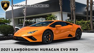 2021 Lamborghini Huracan EVO RWD  Arancio Borealis  LPB [upl. by Amsab]