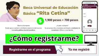 ¡Regístrate exitosamente BECA UNIVERSAL DE EDUCACIÓN BÁSICA quotRITA CETINAquot videotutorial 2024 [upl. by Assilaj]