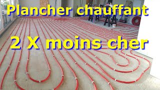 🏡Plancher chauffant 2 X moins cher  directement sur la dalle de compression👍 [upl. by Sherman]