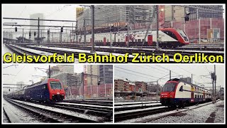 Zugsichtungen beim Gleisvorfeld des Bahnhof Zürich Oerlikon Stadt Zürich Schweiz 2021 [upl. by Illa21]