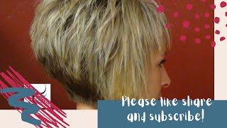 How To Short Stacked Haircut and Bob Haircut with Bangs by Radona [upl. by Yrennalf]