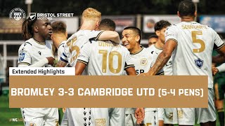 Extended Highlights Bromley 33 Cambridge United 54 Pens [upl. by Lynnette393]