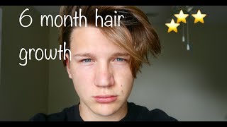 Mens hair 6 MONTH HAIR GROWTH [upl. by Llemej]