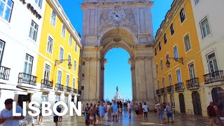 Lisbon Downtown Summer 2024 Walking Tour  Lisbon Portugal [upl. by Tomaso]