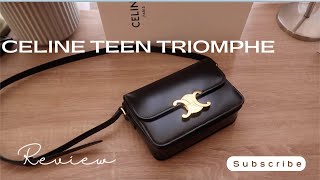 CELINE TEEN TRIOMPHE BAG REVIEW  Nelly M [upl. by Aniraz]