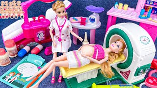 12 Minutes Satisfying Barbie Doctor Toy ASMR Pregnant Doll Set Disney Princess Carriage Toy Set [upl. by Kimble]