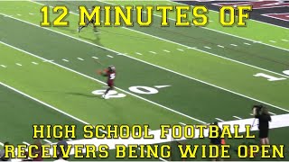 12 Minutes of High School Football Receivers Being Wide Open [upl. by Lirrad]