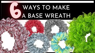 6 WAYS TO MAKE A DECO MESH BASE WREATH  HOW TO MAKE A WREATH COMPILATION 2021 wreathtutorial [upl. by Carolina]