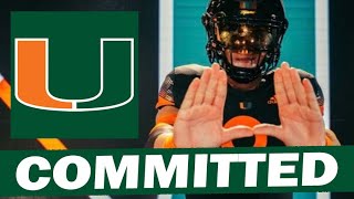 Emory Williams Commits to Miami [upl. by Onilatac]