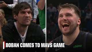 Boban Marjanovic shows up to support Luka Doncic amp the Mavs vs the Clippers  NBA on ESPN [upl. by Duster526]