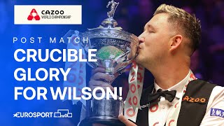 Kyren Wilson lifts the 2024 World Championship Trophy 🏆  FULL CELEBRATIONS amp POST MATCH [upl. by Trotta]