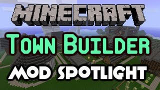 Minecraft  Town Builder Mod Spotlight  Create Buildings In Seconds A Basic Guide Minecraft Mod Spotlight [upl. by Ricki254]