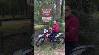 Sam Houston National Forest Dirt Bike trails preparation short shorts [upl. by Frech]