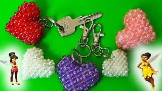 DIY  Herz aus Perlen zum Valentinstag selbst basteln [upl. by Bilow]