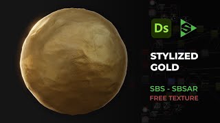 Stylized Gold  Substance 3D Designer  SBS amp SBSAR [upl. by Moersch]