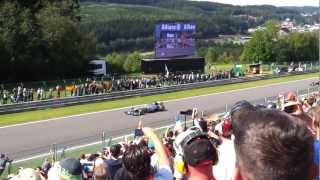 Formula 1 Belgium Grand Prix 2012  Start from Kemmel Straight [upl. by Guarino]