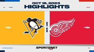 NHL Highlights  Penguins vs Red Wings  October 18 2023 [upl. by Ignazio]