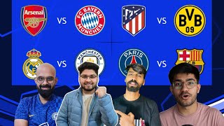 UCL Quarter Final Draw Discussion and Reaction Markaroni DivyanshCR7 ONEMUFC chaarlapate [upl. by Eniamat]