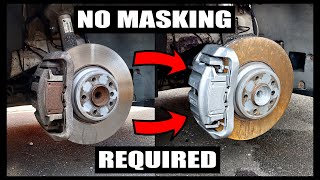 HOW TO PAINT BRAKE CALIPERS WITHOUT REMOVING THEM [upl. by Arekahs453]