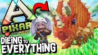 DEATH BY TRIKE RAPTOR DILO EVERYTHING  PixARK Gameplay Ep 2 [upl. by Ulrikaumeko]