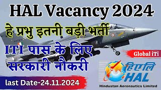 ITI Sarkari Naukri 2024  Hindustan Aeronautics Limited Recruitment 2024 [upl. by Llerrad]