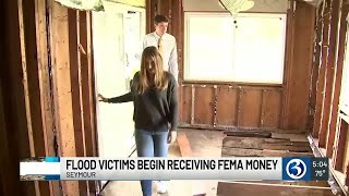 Flood victims begin receiving FEMA money in Seymour [upl. by Aspa275]