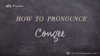 How to Pronounce Congee Real Life Examples [upl. by Ailed]