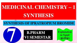 SYNTHESIS OF IPRATROPIUM BROMIDE  MEDICINAL CHEMISTRY  1  B PHARM 4TH SEMESTER [upl. by Eve]