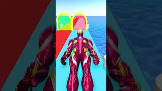 Punch Run With Captain vs Ironman  Funny Marvel shorts superhero [upl. by Berstine153]