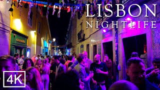 Nightlife in Lisbon Portugal  BAIRRO ALTO Lisboa MAY 2022  4K ASMR [upl. by Elfie226]